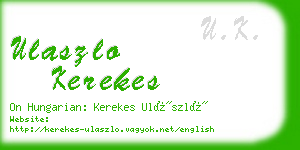 ulaszlo kerekes business card